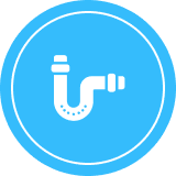 Pipe illustration on blue background