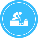 Waste disposal graphic illustration